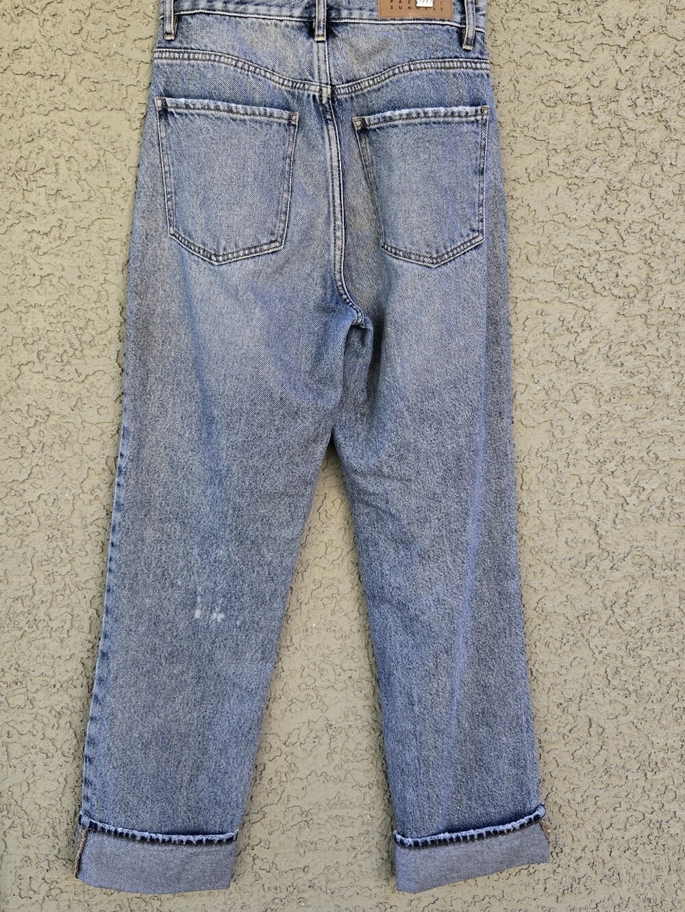 Pac Sun Dad Jeans Vintage-Style Distressed Light Blue Women’s Jeans - Picture 6 of 11